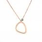 Preview: Elegante Kurshuni Halskette mit glitzerndem Anhänger aus rosévergoldetem, zirkonia-besetztem Sterling Silber. Kurshuni Schmuck wird in Istanbul handgefertigt. Jetzt versandkostenfrei im Perlenmarkt OnlineShop bestellen!